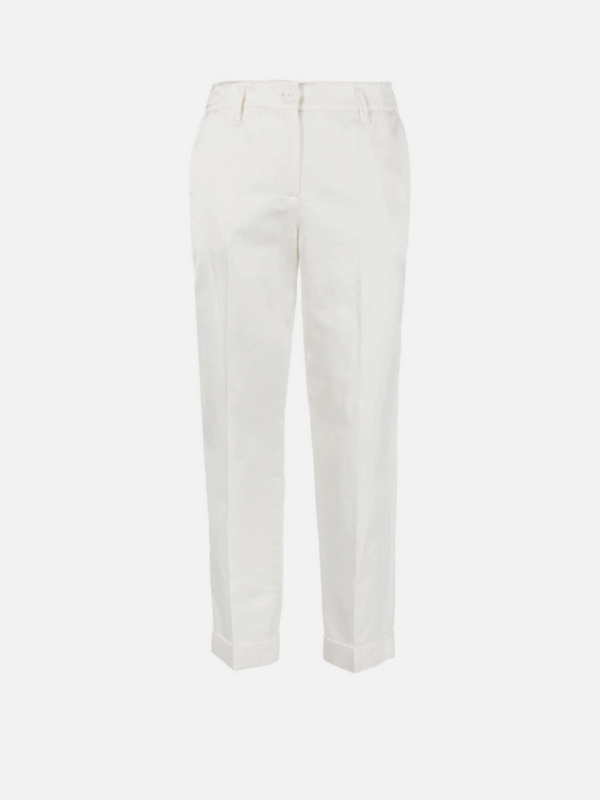 CROPPED LINEN STRAIGHT LEG PANTS