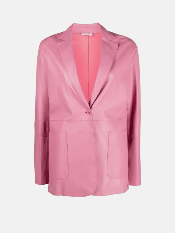 LAMBSKIN LEATHER BLAZER