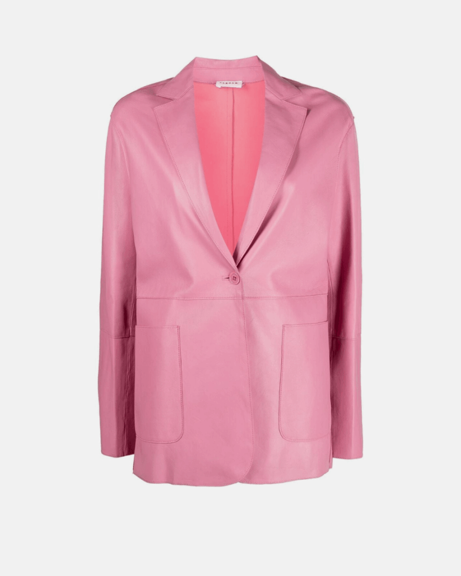 LAMBSKIN LEATHER BLAZER