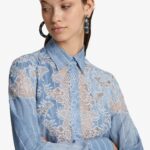 LACED MAROCAIN SHIRT