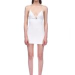 LEATHER STRAP CAMISOLE MINI DRESS