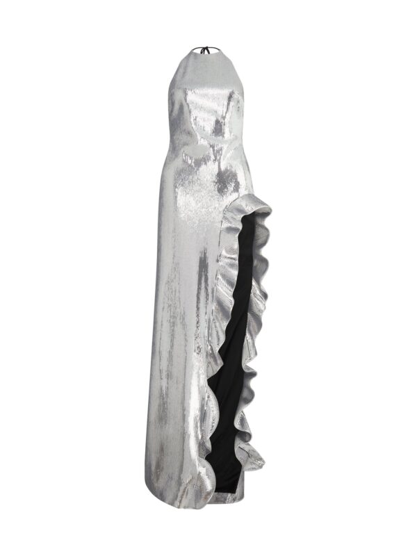 SEQUIN RUFFLE GOWN