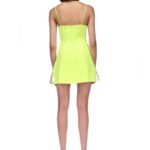 PAILLETTES HEM A-LINE MINI DRESS IN YELLOW