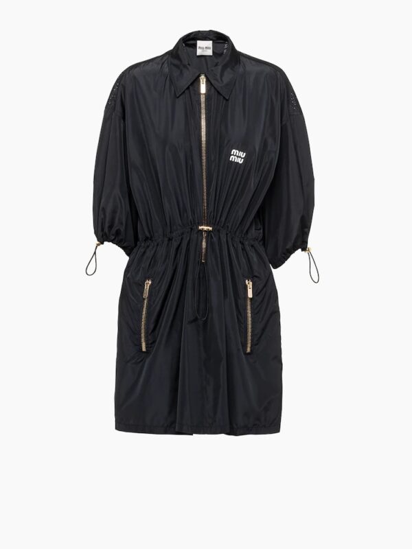 TECHNICAL SILK MINI DRESS