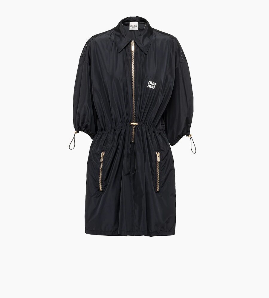 TECHNICAL SILK MINI DRESS