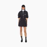 TECHNICAL SILK MINI DRESS