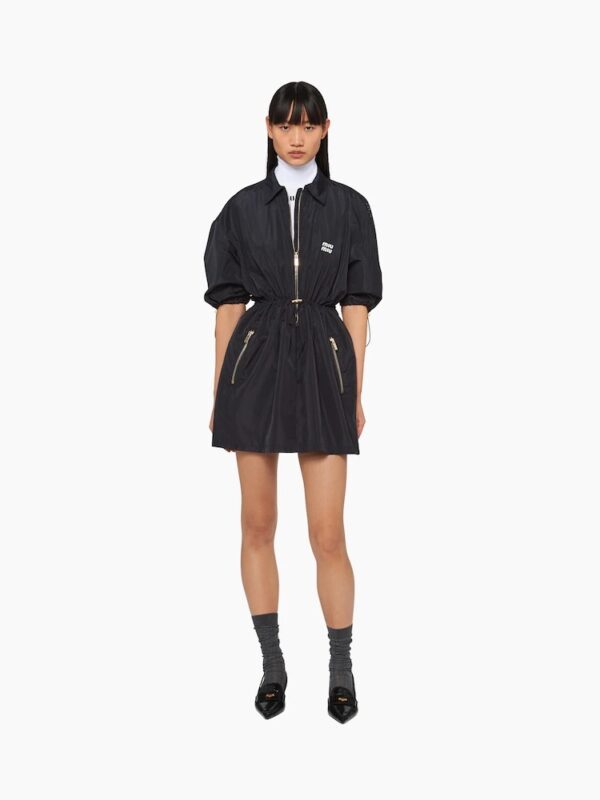 TECHNICAL SILK MINI DRESS