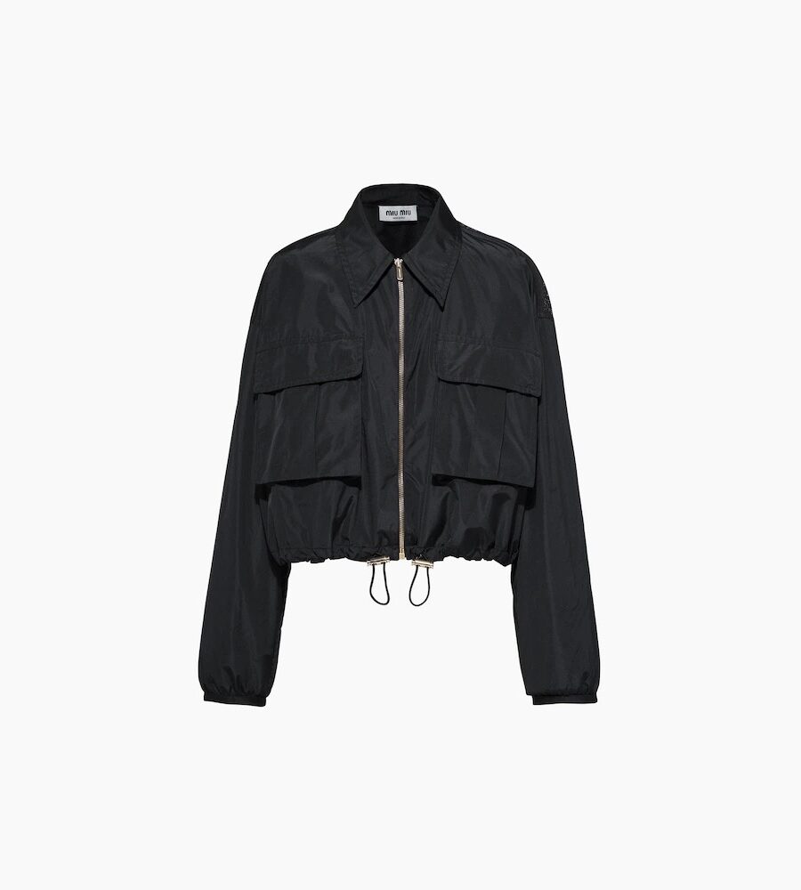 TECHNICAL SILK BLOUSON JACKET