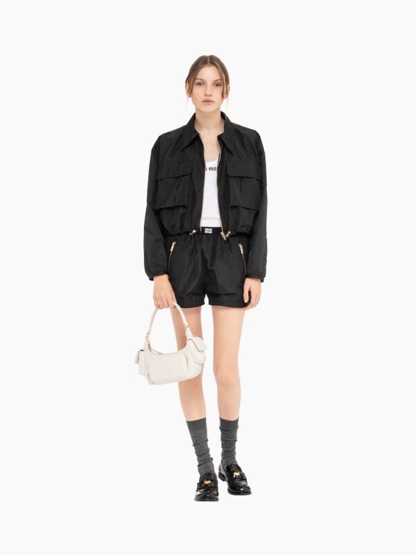TECHNICAL SILK BLOUSON JACKET
