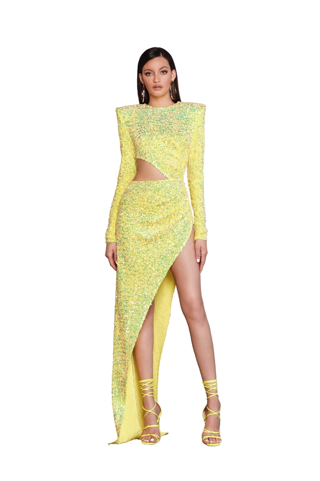 RICKY SEQUIN NEON GOWN - Helga Design