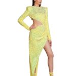 RICKY SEQUIN NEON GOWN
