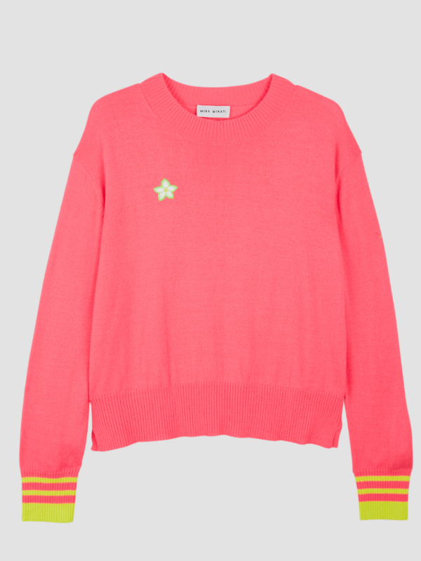 FLOWER EMBROIDERED SWEATER