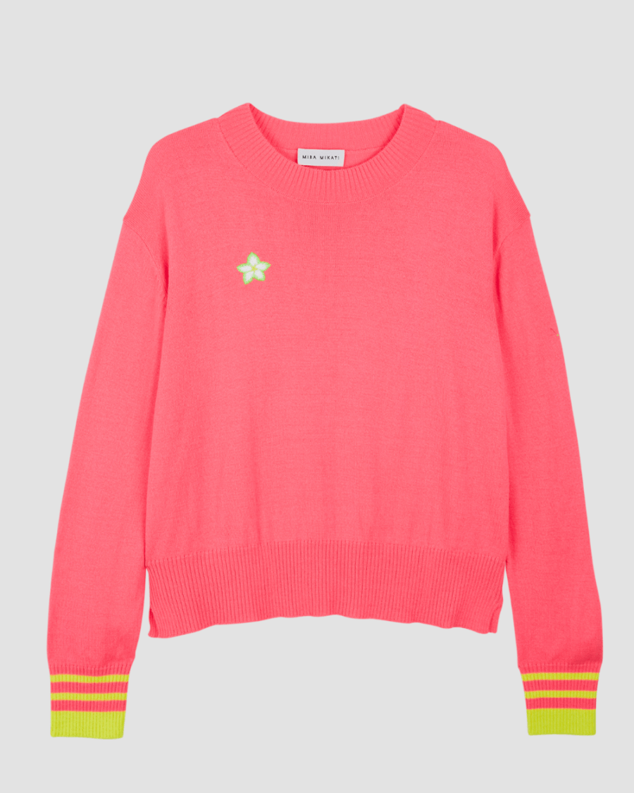 FLOWER EMBROIDERED SWEATER