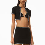 CRYSTAL TRIM MINI SKIRT