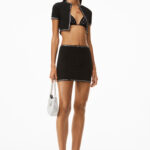 CRYSTAL TRIM MINI SKIRT