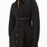 ELASTIC WAIST POPLIN DRESS