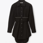ELASTIC WAIST POPLIN DRESS