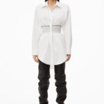 ELASTIC WAIST POPLIN DRESS