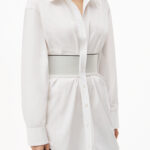 ELASTIC WAIST POPLIN DRESS