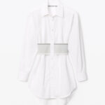 ELASTIC WAIST POPLIN DRESS