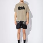 COLIN TEE | TAN FUZZY LOGO