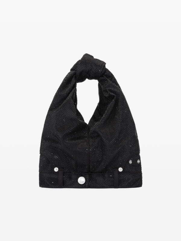 MINI HOBO JEANS BAG IN CRYSTAL SATIN
