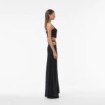SILK CORSAGE TOP IN BLACK