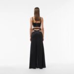 SILK CORSAGE TOP IN BLACK