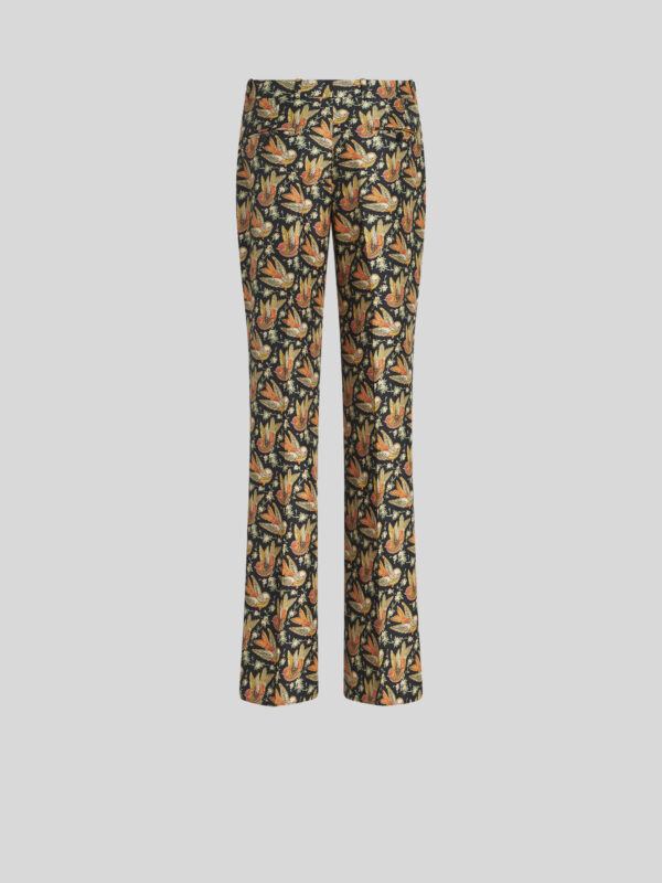 PRINTED JACQUARED TROUSERS