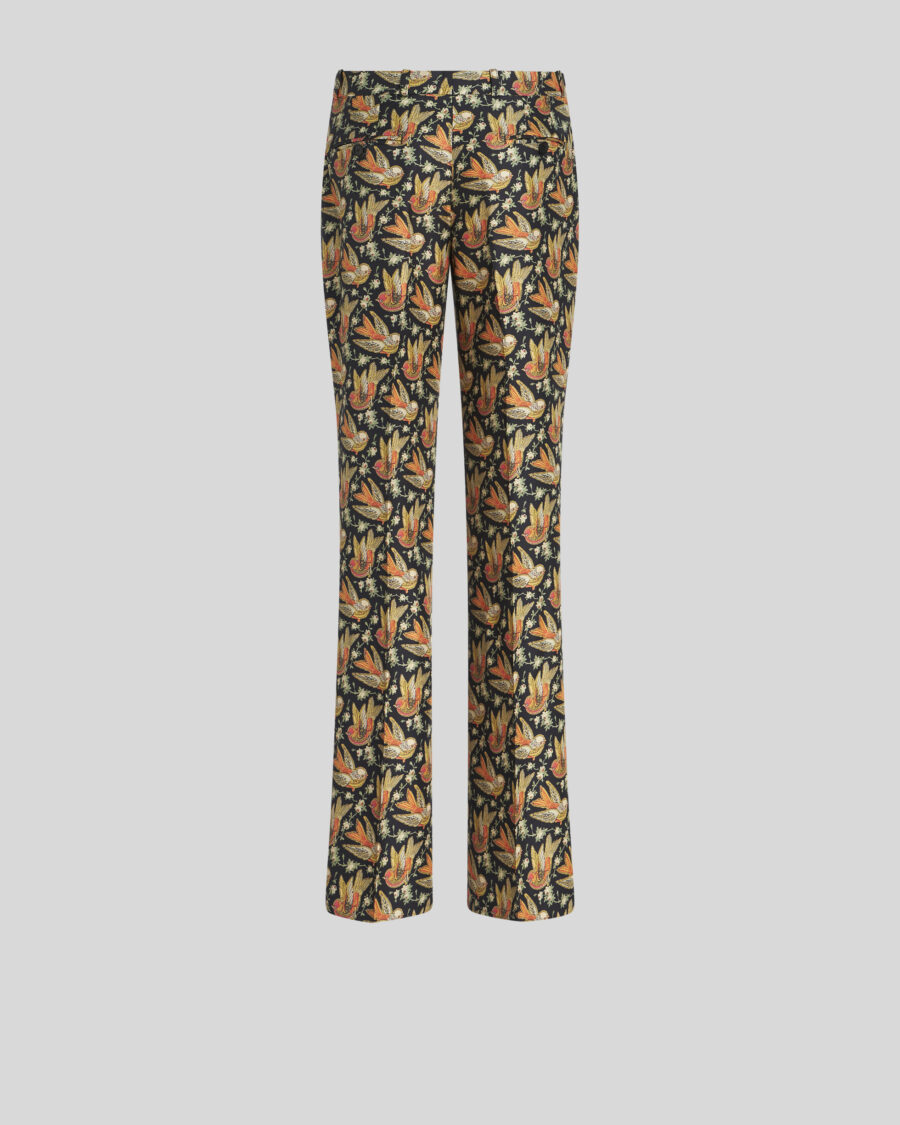PRINTED JACQUARED TROUSERS