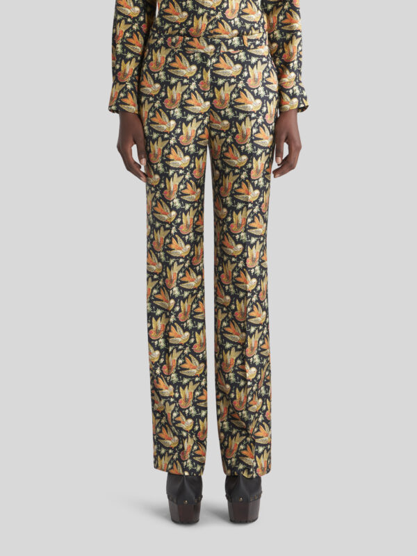 PRINTED JACQUARED TROUSERS