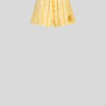 STRIPED SHORTS WITH EMBROIDERED PEGASO