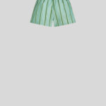 STRIPED SHORTS WITH EMBROIDERED PEGASO