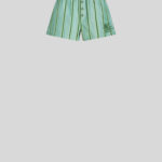 STRIPED SHORTS WITH EMBROIDERED PEGASO