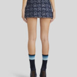 MINI DENIM JACQUARD SKIRT
