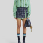 MINI DENIM JACQUARD SKIRT