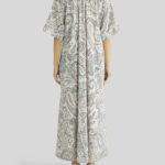 VISCOSE DRESS WITH GRAPHIC PAISLEY DESIGNS