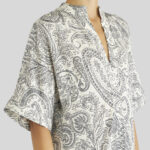 VISCOSE DRESS WITH GRAPHIC PAISLEY DESIGNS