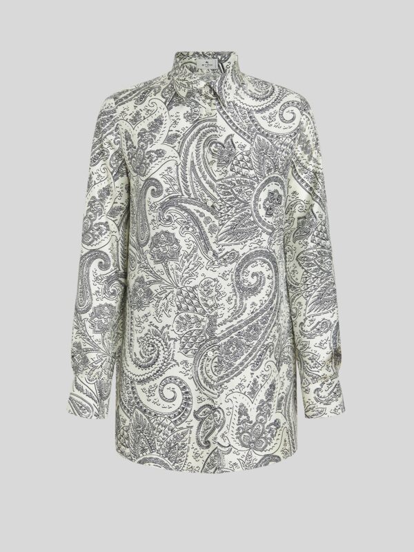 PAISLEY PRINT SILK SHIRT