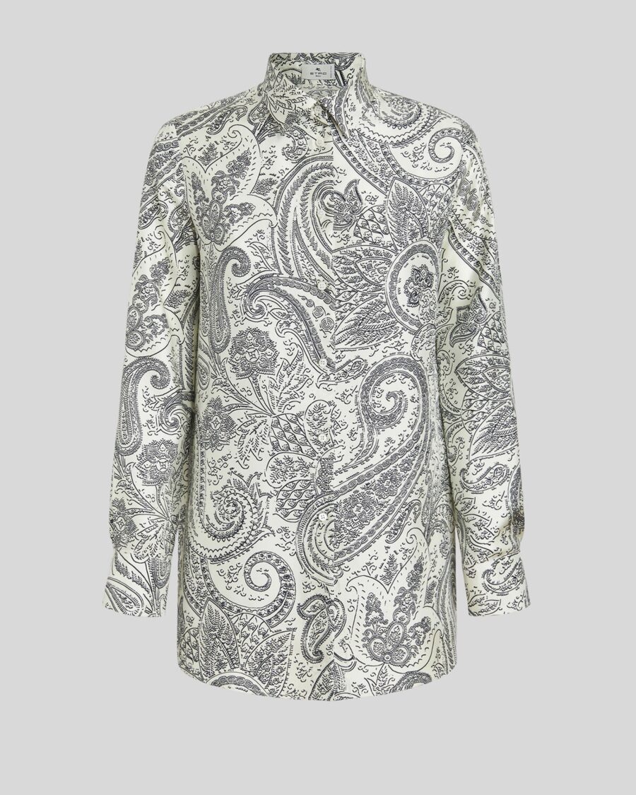 PAISLEY PRINT SILK SHIRT
