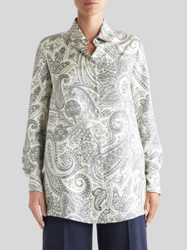 PAISLEY PRINT SILK SHIRT