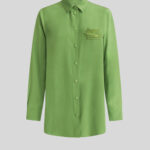 CRÊPE DE CHINE SHIRT WITH EMBROIDERED PEGASO