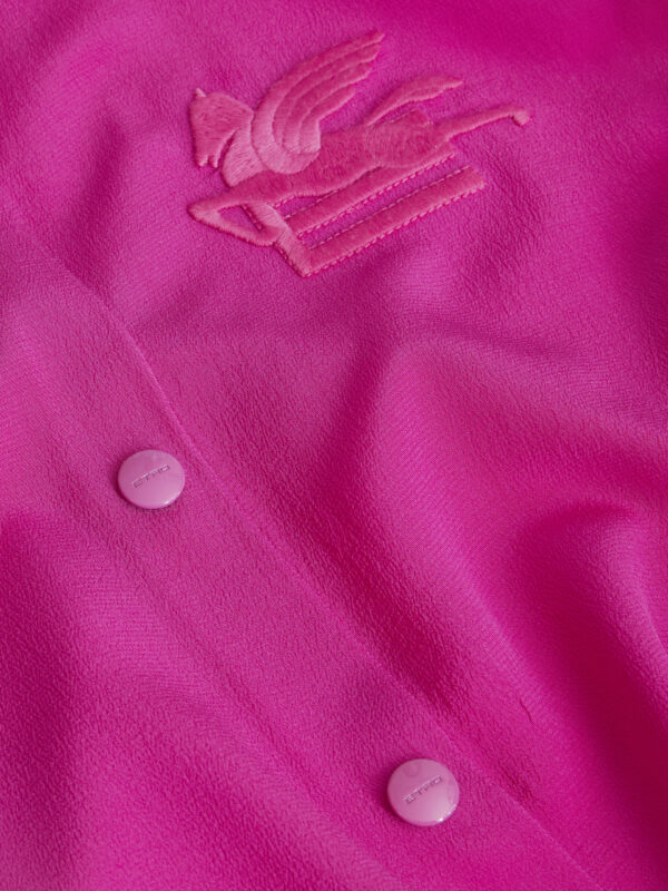 CRÊPE DE CHINE SHIRT WITH EMBROIDERED PEGASO