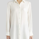 CRÊPE DE CHINE SHIRT WITH EMBROIDERED PEGASO