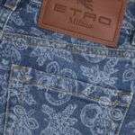 JACQUARED DENIM SHORTS