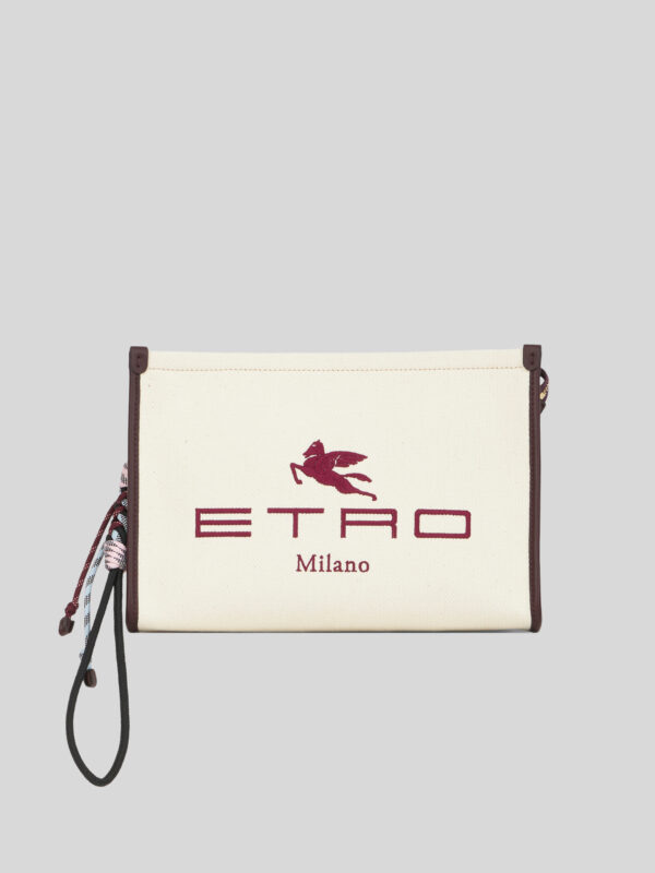 NÉCESSAIRE WITH EMBROIDERED PEGASO LOGO