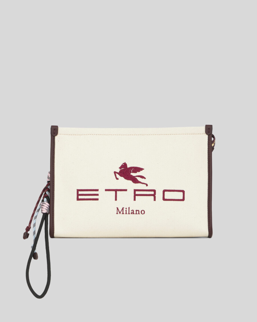 NÉCESSAIRE WITH EMBROIDERED PEGASO LOGO