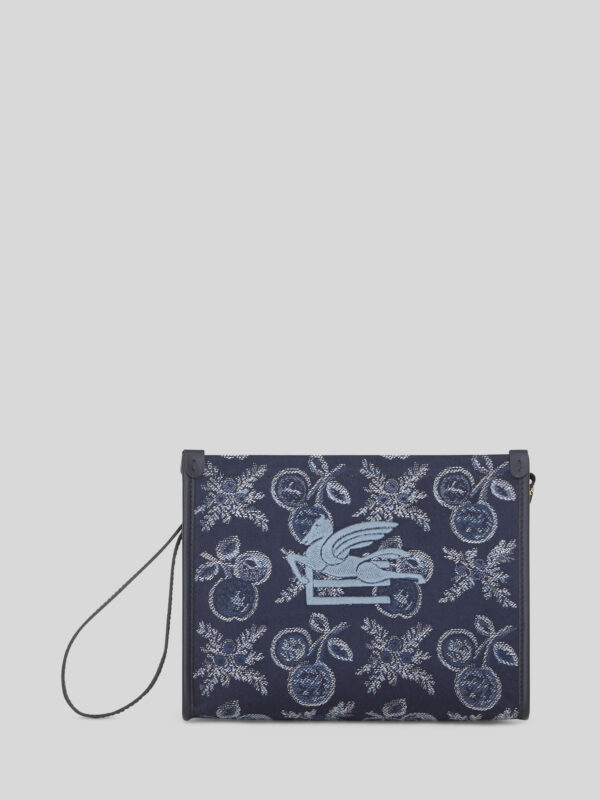 MEDIUM JACQUARD POUCH WITH APPLES
