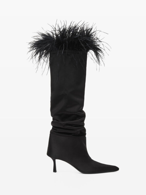 VOILA 61 FEATHERS HEELED BOOTS