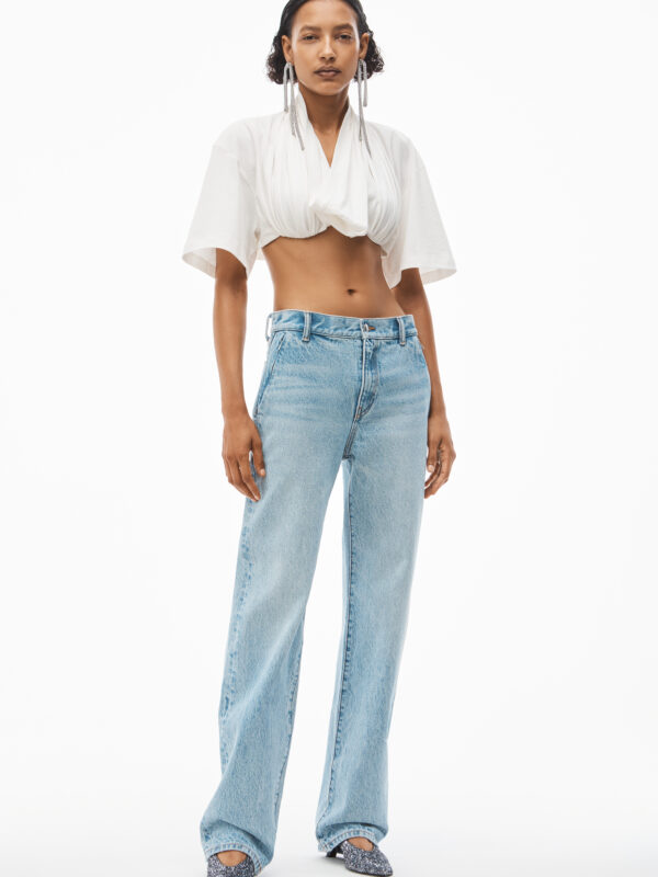 MID RISE STRAIGHT LEG JEANS